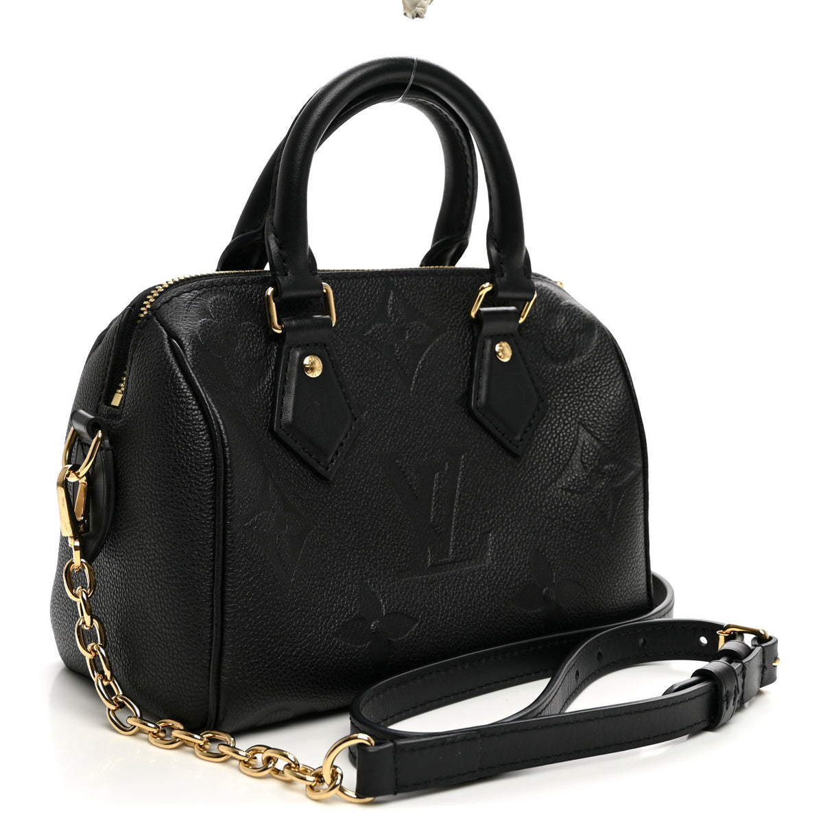 Louis Vuitton Empreinte Monogram Giant Speedy Bandouliere 20 Black 3 of 9
