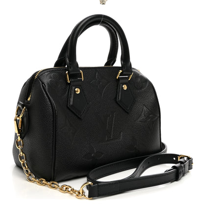 Louis Vuitton Empreinte Monogram Giant Speedy Bandouliere 20 Black 3 of 9