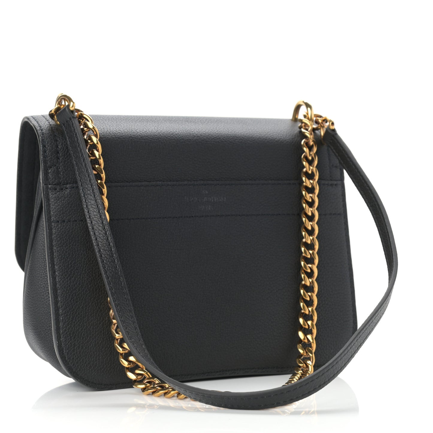 Grained Calfskin Lockme Chain Bag Black