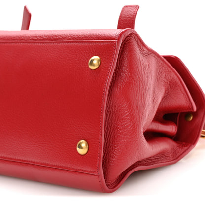 Saint Laurent Calfskin Canvas Small Muse Two Red 10 of 10