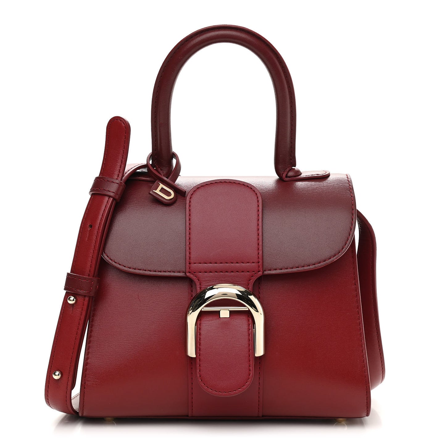 Box Calfskin Mini Brillant Satchel Red