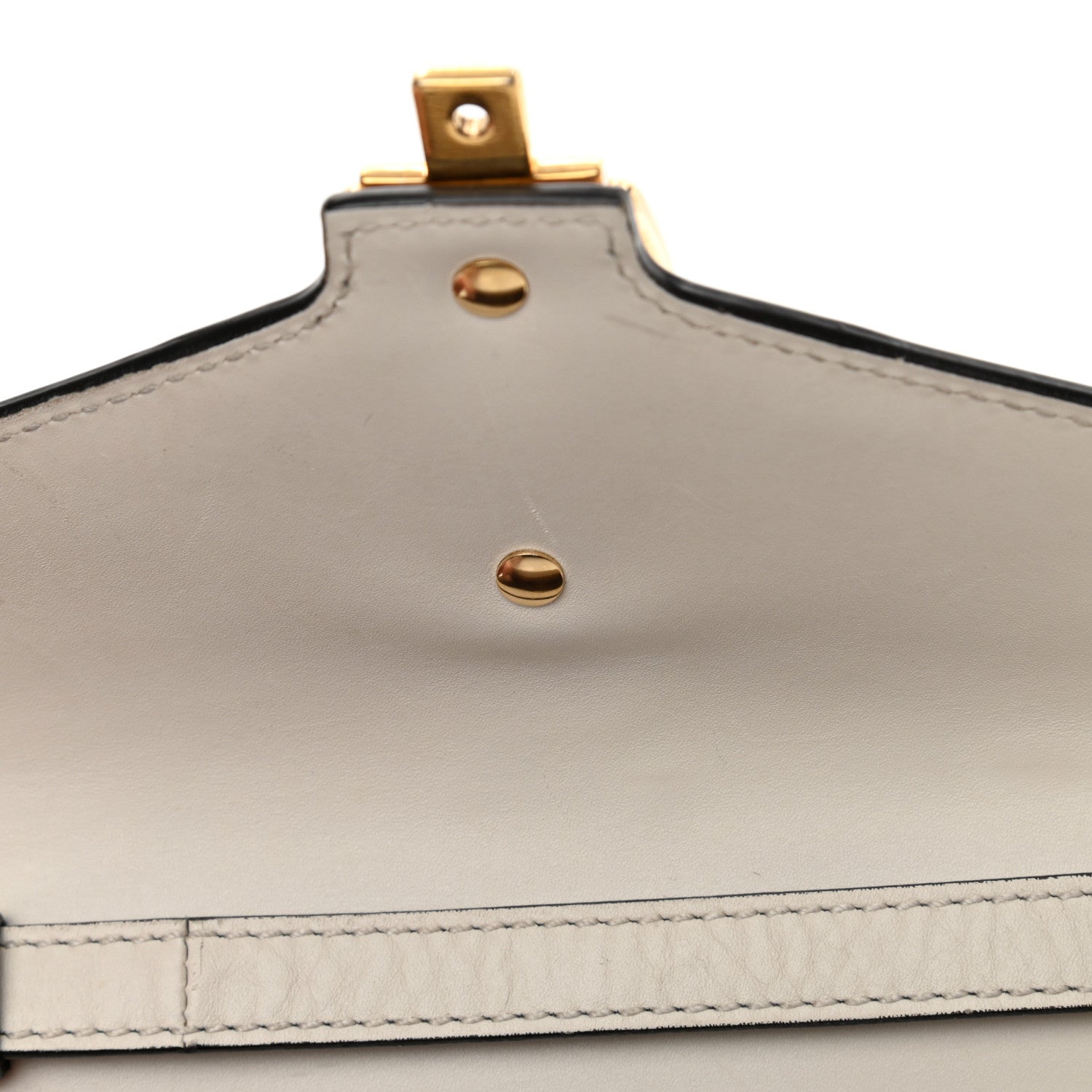 Gucci Calfskin Mini Sylvie Top Handle Bag White 14 of 21