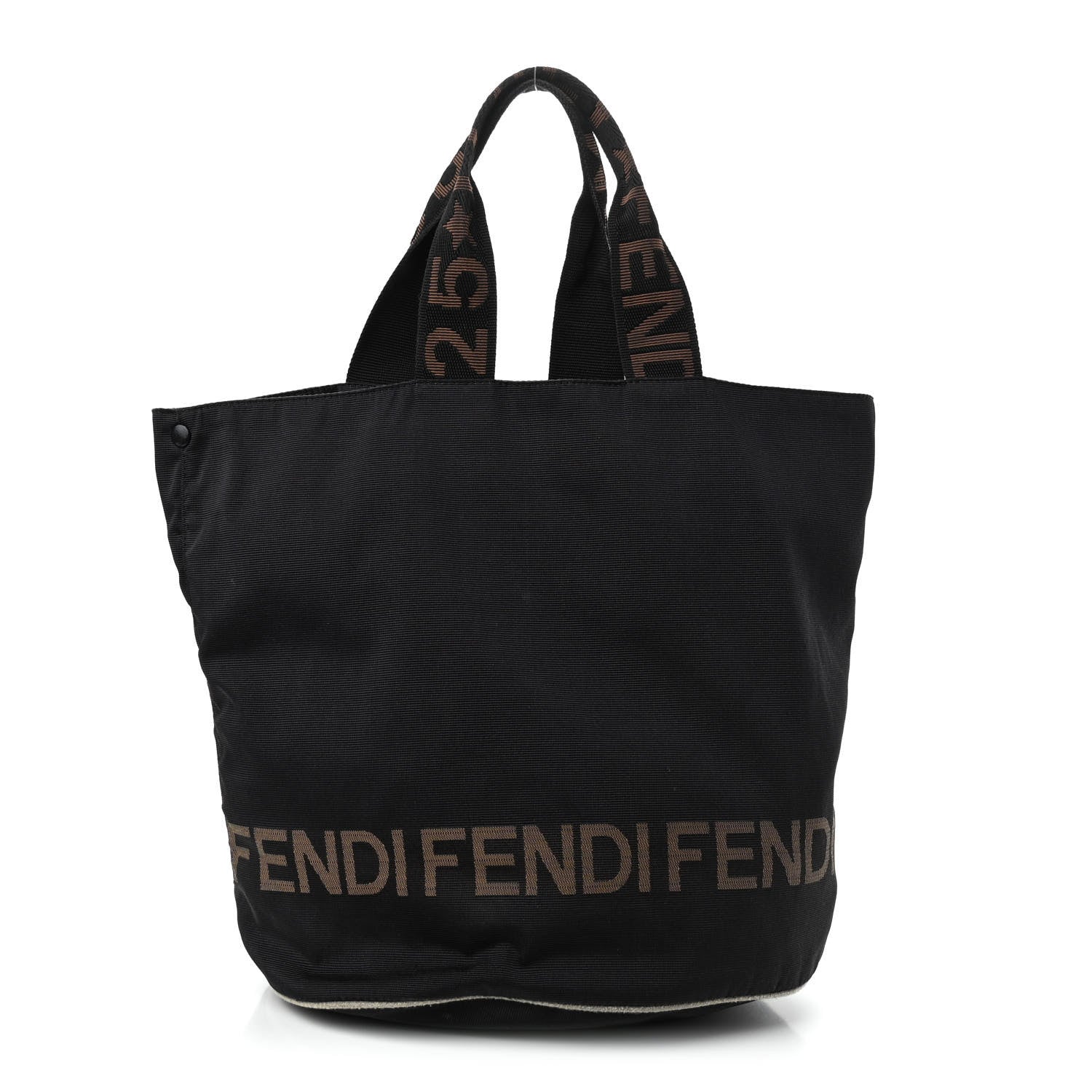 Fendi FF Canvas Bucket Bag Black 1 of 13