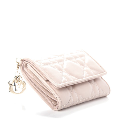 Christian Dior Lambskin Cannage Lady Dior Compact Wallet Light Pink 4 of 6