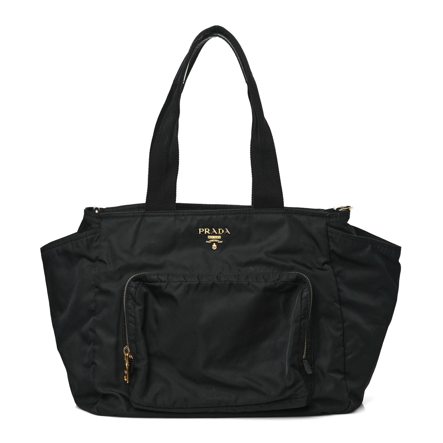 Tessuto Nylon Vela Diaper Bag Black