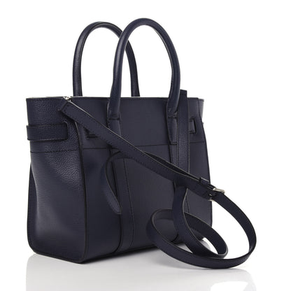 Mulberry Grained Vegetable Calfskin Mini Zipped Bayswater Navy 3 of 8