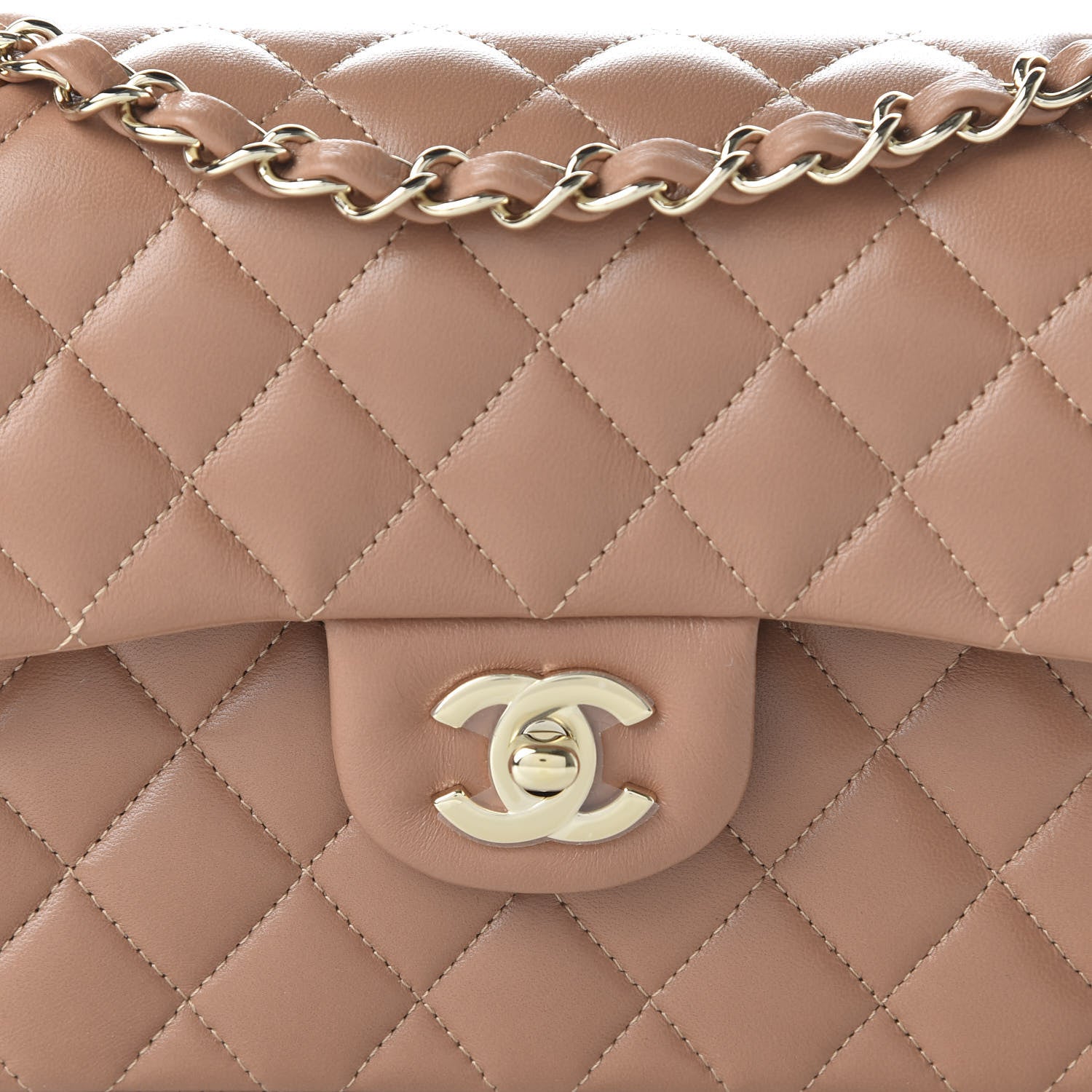Chanel Lambskin Quilted Small Double Flap Brown 10 of 11