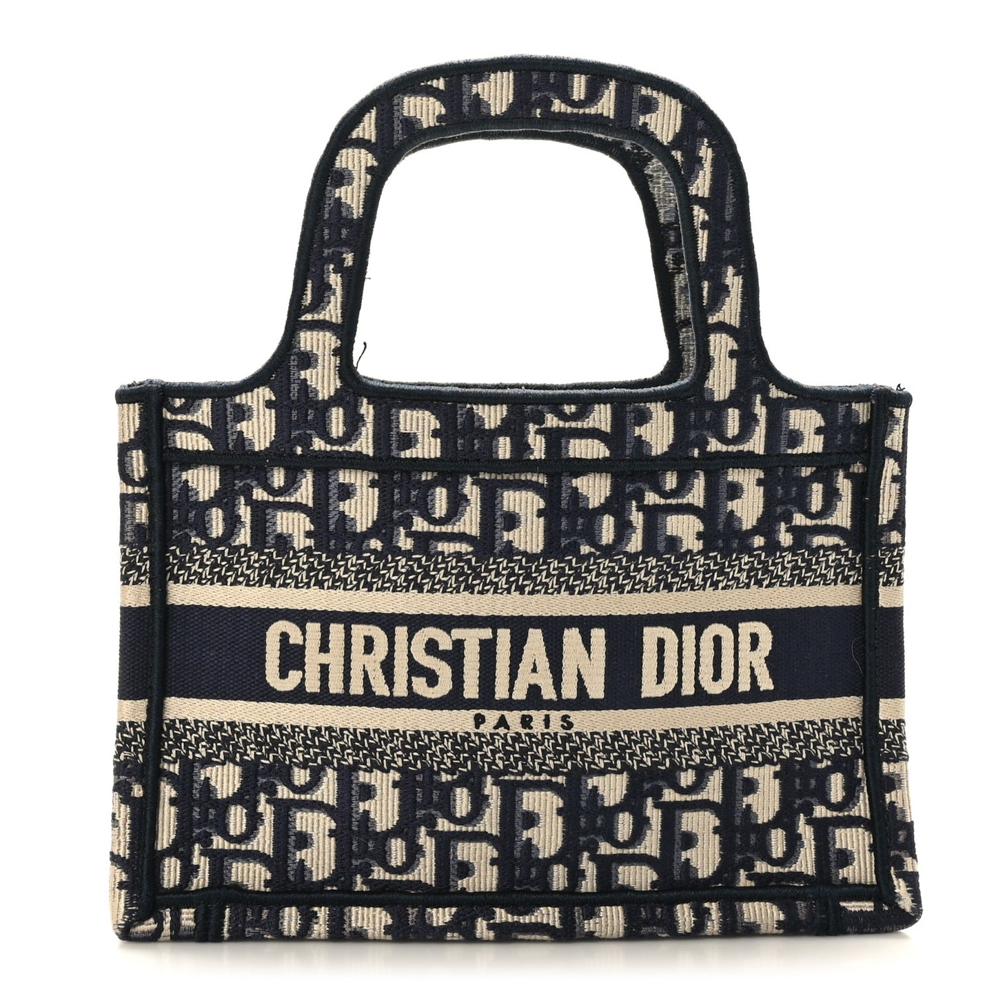 Oblique Mini Book Tote Blue Multicolor
