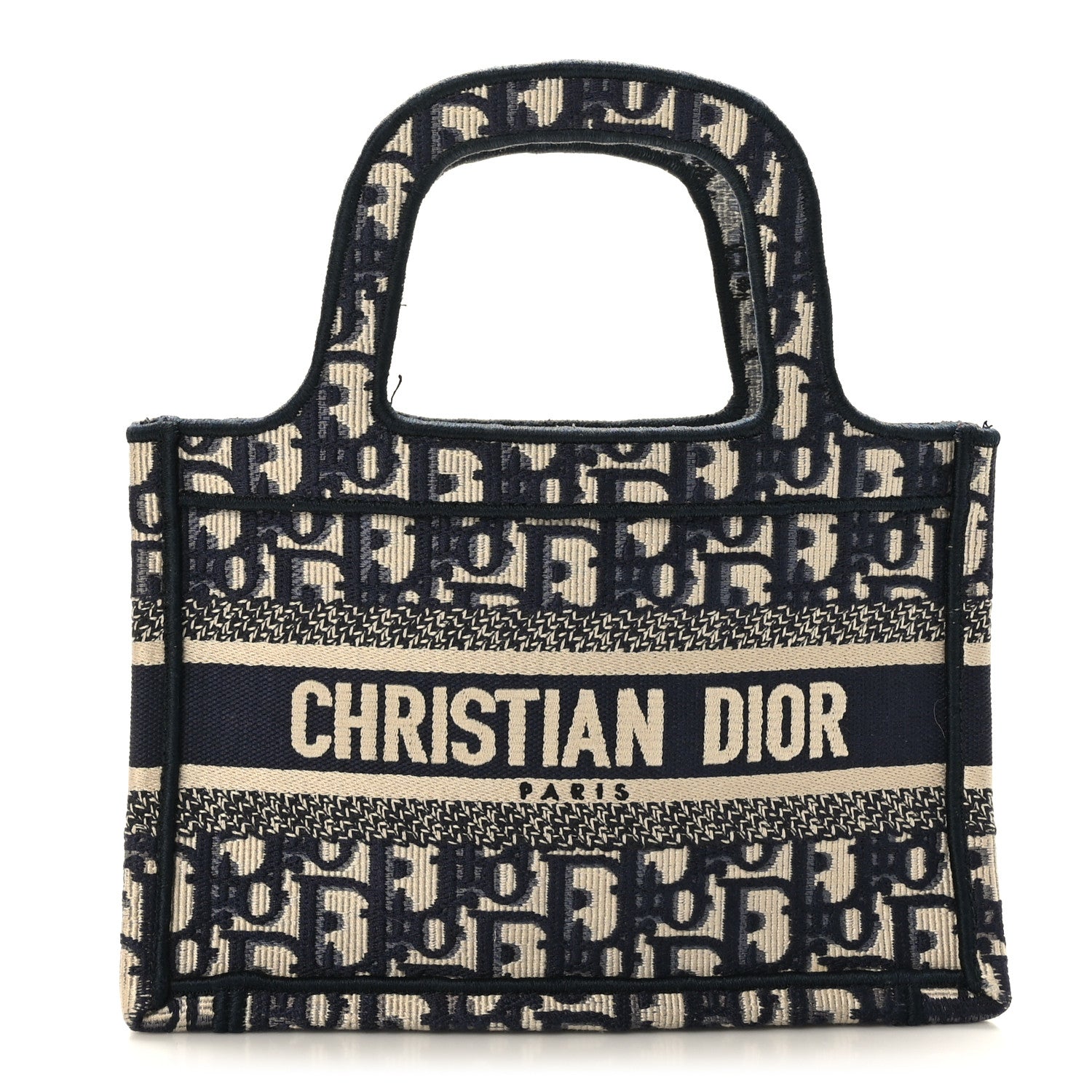 Christian Dior Oblique Mini Book Tote Blue Multicolor 1 of 10