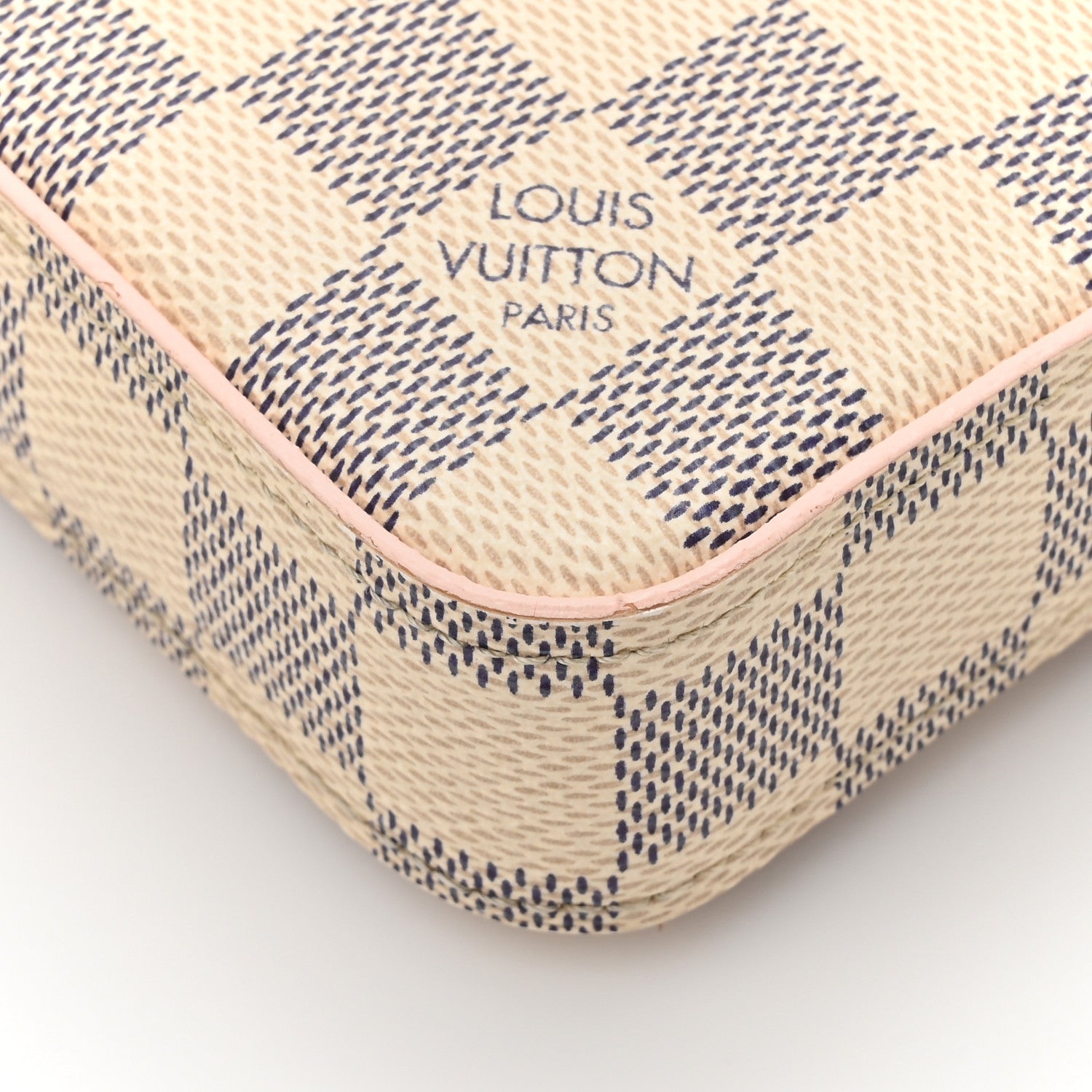 Louis Vuitton Damier Azur Calfskin Pochette Felicie Eau De Rose 17 of 20