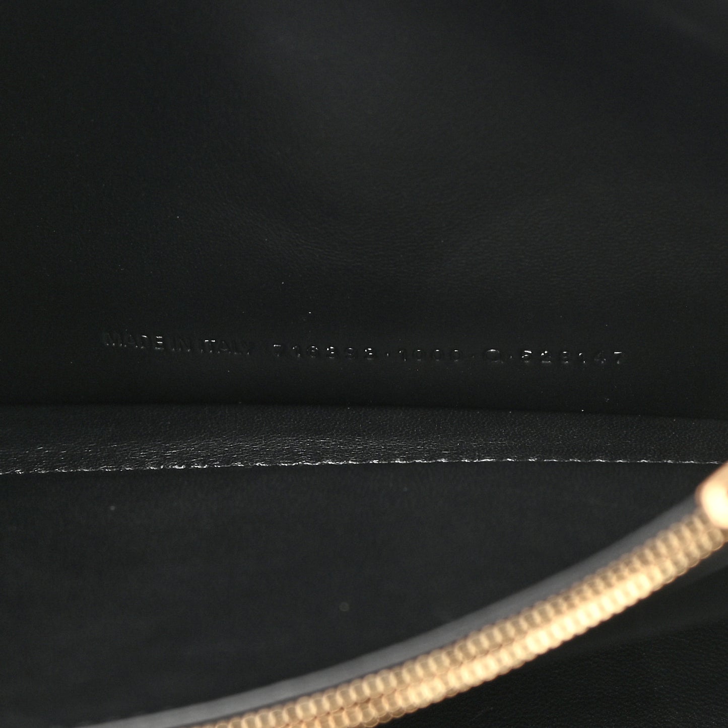 Crushed Calfskin Medium Crush Chain Bag Black