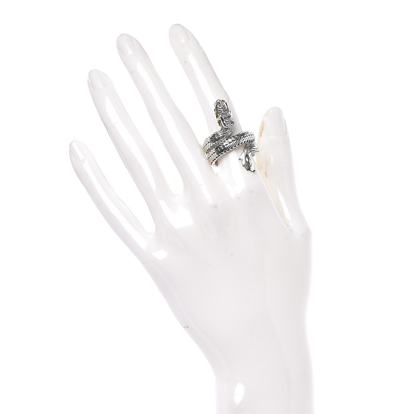 Sterling Silver 18K Yellow Gold Naga Coil Ring 57 8