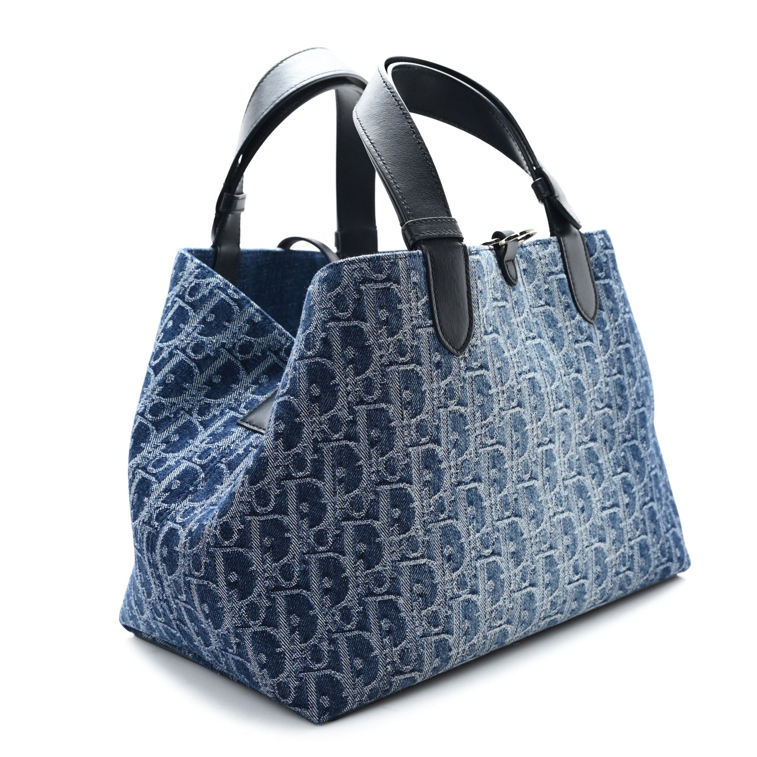 Christian Dior Denim Jacquard Oblique Medium Toujours Blue 4 of 11