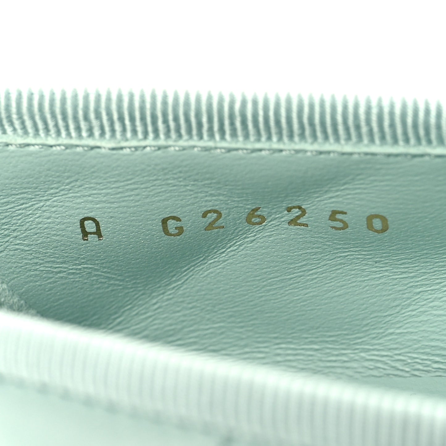 Lambskin Quilted CC Cap Toe Ballerina Flats 37 Light Blue Black