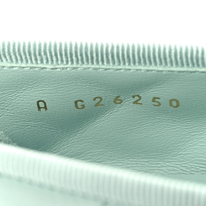 Chanel Lambskin Quilted CC Cap Toe Ballerina Flats 37 Light Blue Black 7 of 9