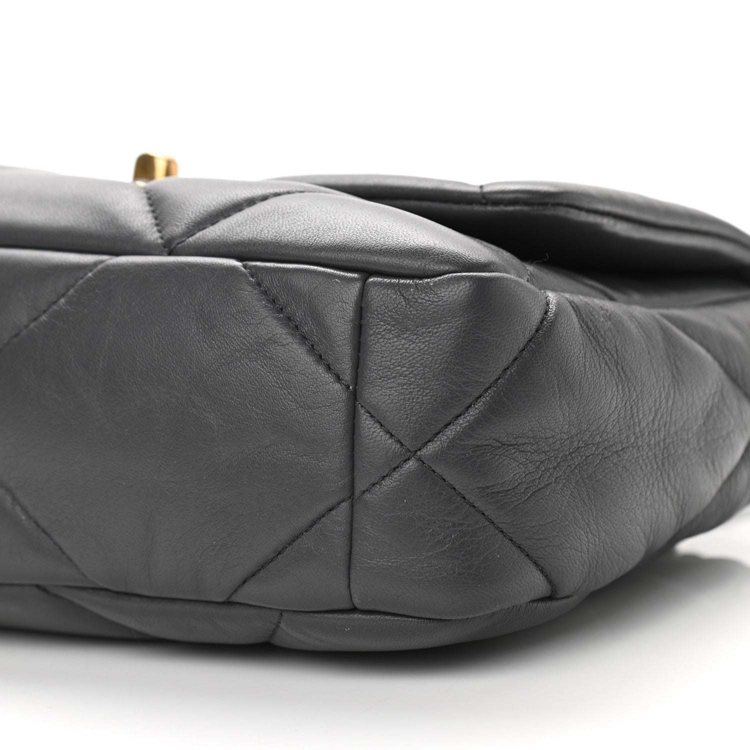 Chanel Lambskin Quilted Medium Chanel 19 Flap Dark Grey 10 of 11