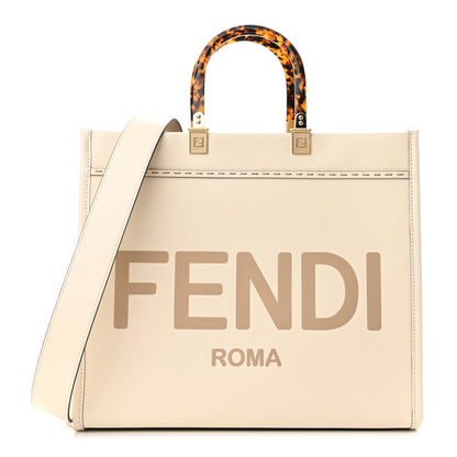 Fendi Vitello King Plexiglass Medium Fendi Sunshine Shopper Tote White Ice 2 of 9