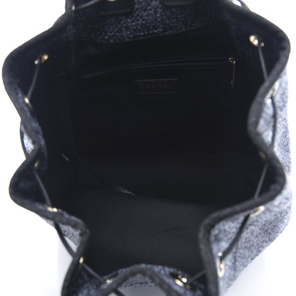 Chanel Canvas Medium Deauville Backpack Blue 4 of 12