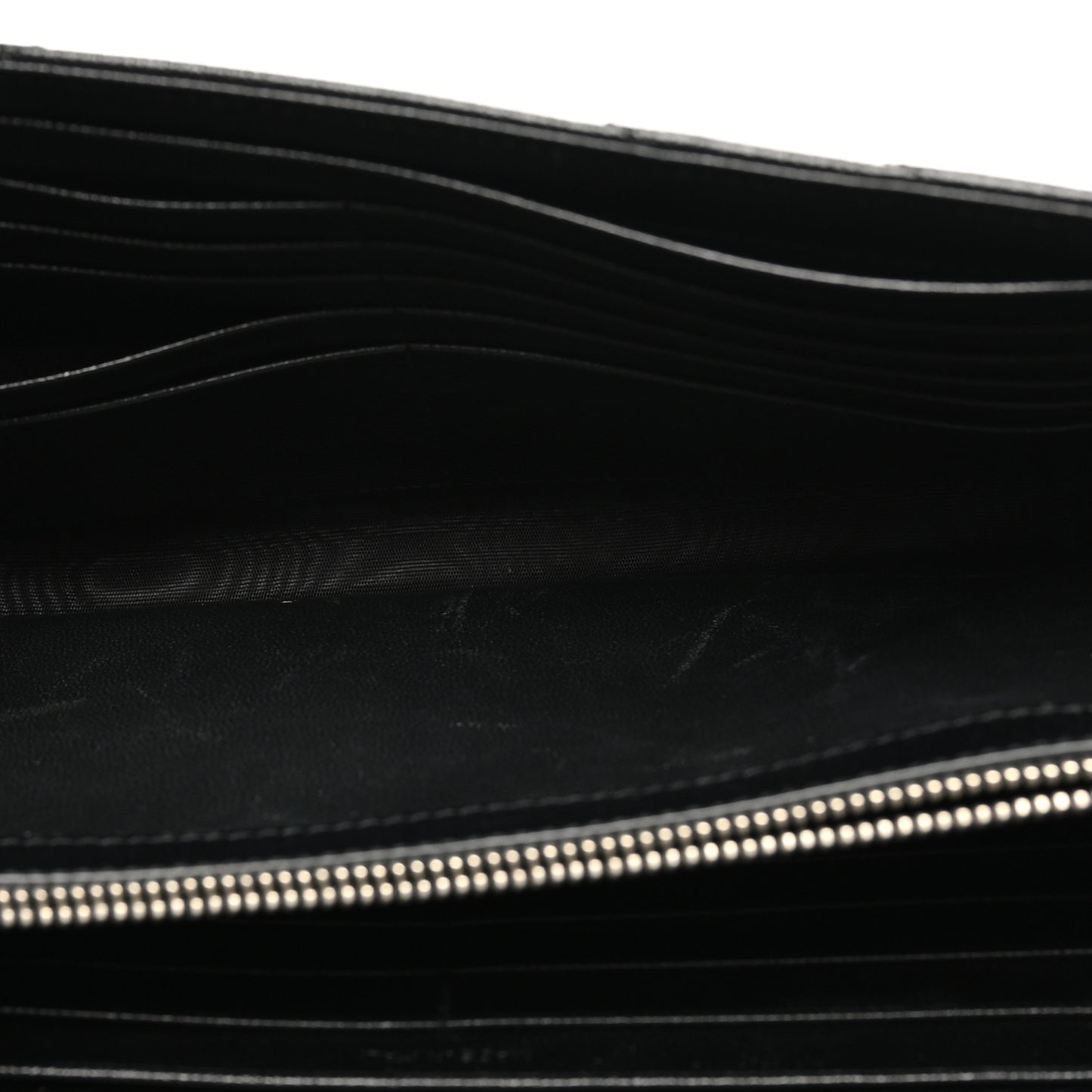 Grain De Poudre Matelasse Chevron Monogram Chain Wallet Black