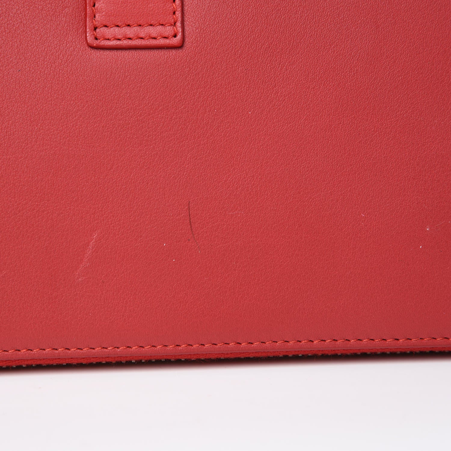 Saint Laurent Calfskin Monogram Zip Around Wallet Red 7 of 8