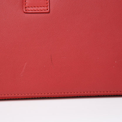 Saint Laurent Calfskin Monogram Zip Around Wallet Red 7 of 8
