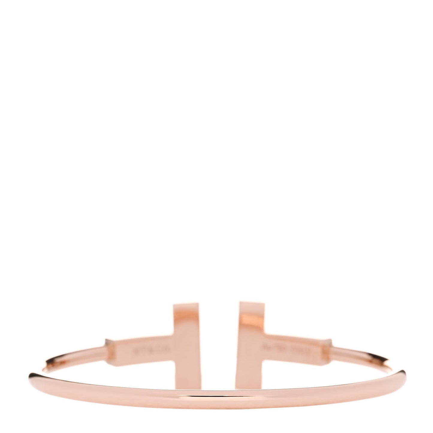 18K Rose Gold T Wide Wire Bracelet