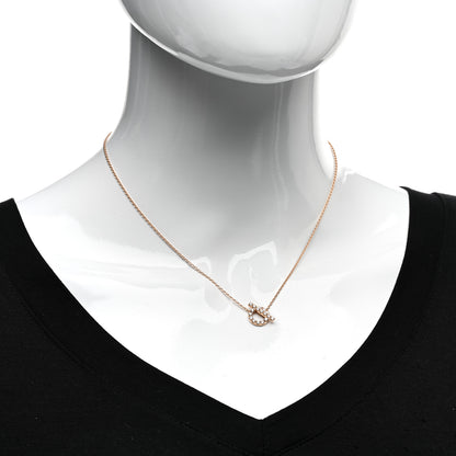Hermes 18K Rose Gold Diamond Finesse Pendant Necklace 2 of 5