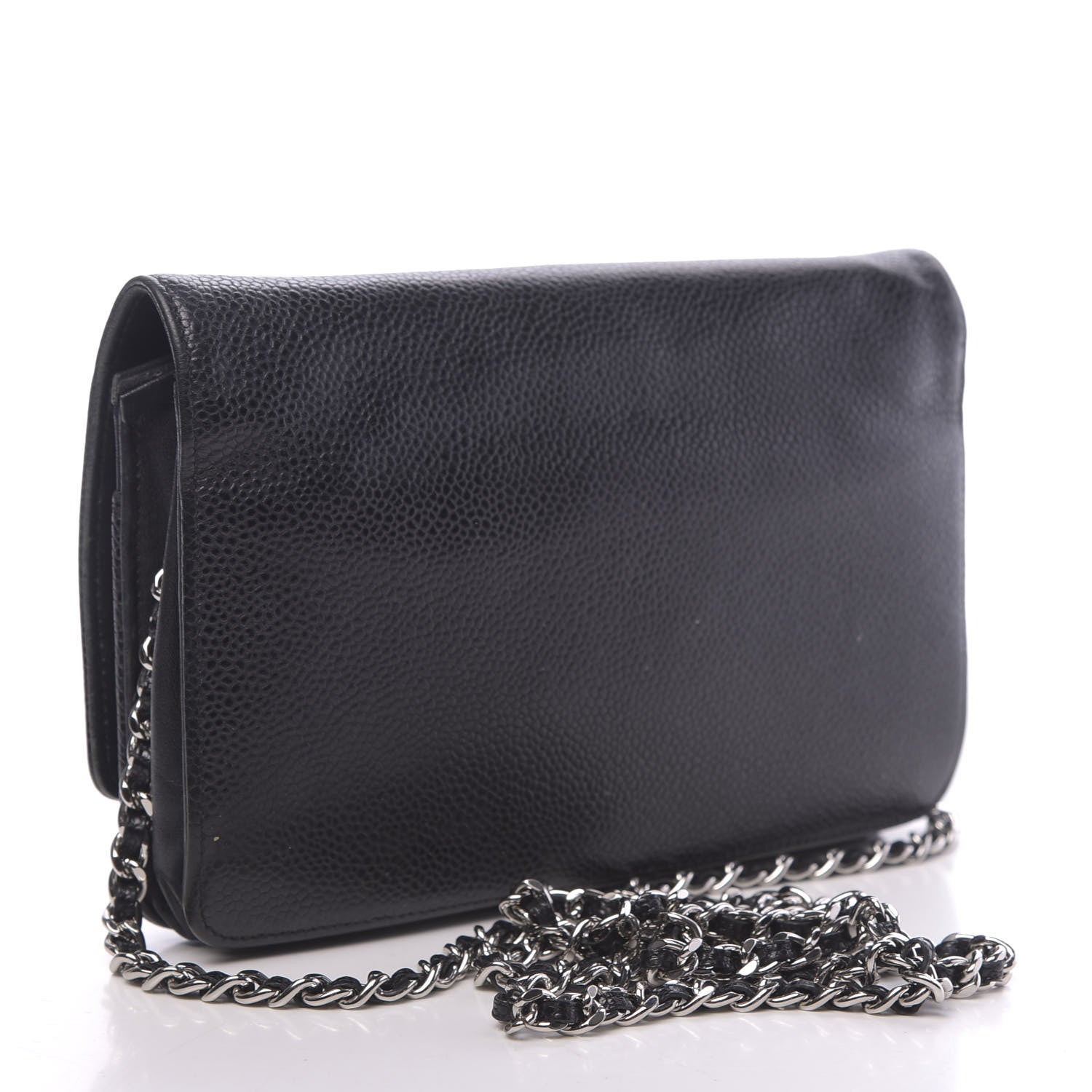 Chanel Caviar Timeless CC Wallet On Chain WOC Black 3 of 14