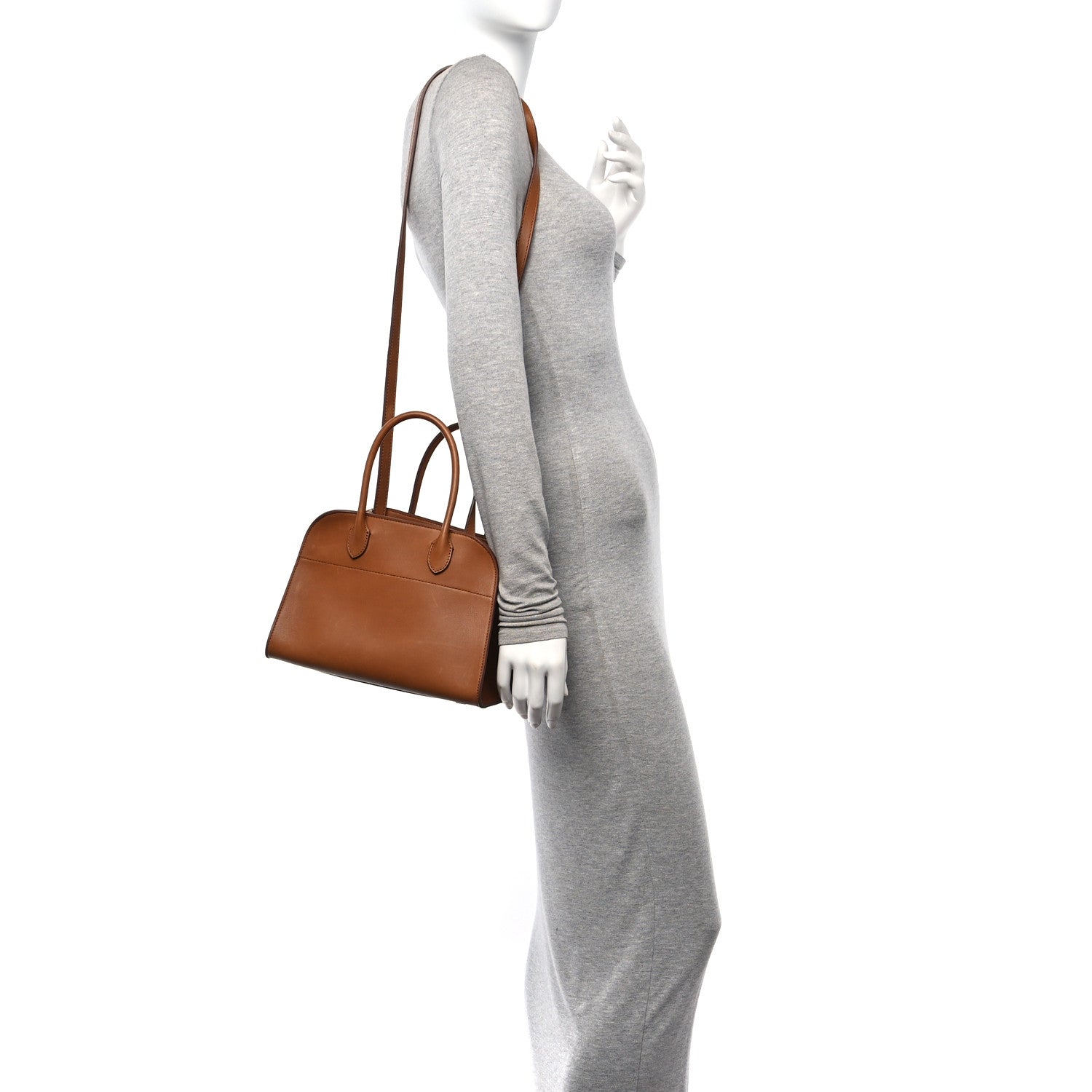 The Row Polished Saddle Calfskin Soft Margaux 10 Bag Cuir 2 of 12