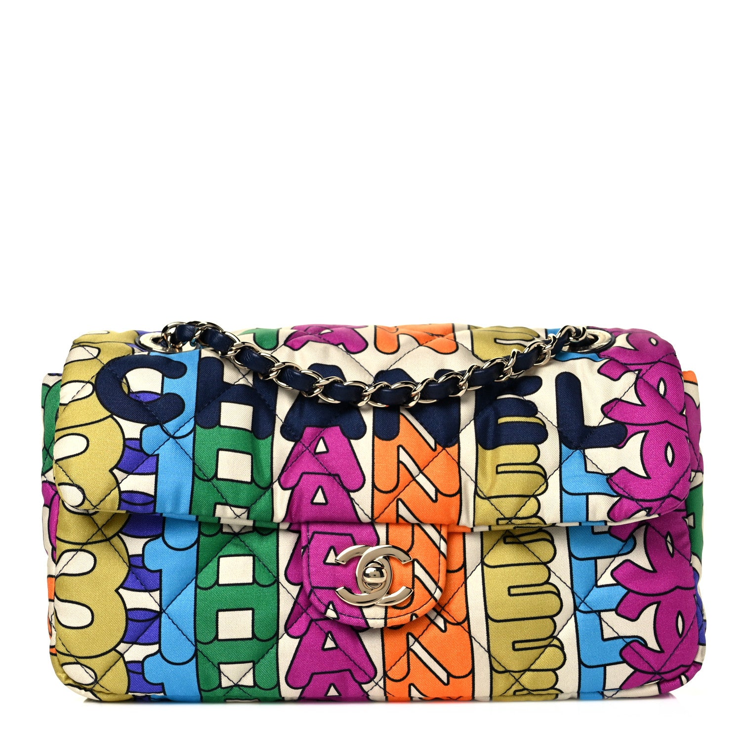 Chanel Printed Silk CC Small Single Flap Multicolor 1 of 8