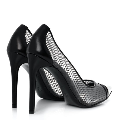 Louis Vuitton Calfskin Mesh PVC Urban Twist Pumps 36 Black 4 of 8