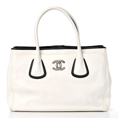 Chanel Lambskin Executive Cerf Shopper Tote White 3 of 16