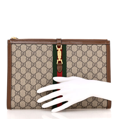 Gucci GG Supreme Monogram Large Jackie 1961 Pouch Brown 2 of 8