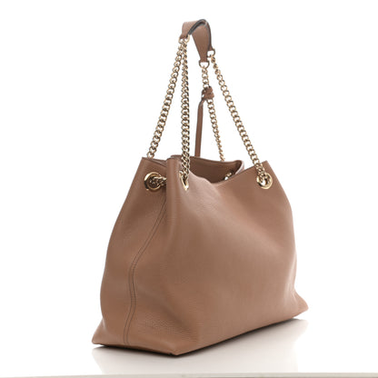 Gucci Pebbled Calfskin Medium Soho Chain Shoulder Bag Camelia 3 of 8