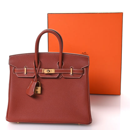Hermes Togo Birkin 25 Sienne 11 of 11