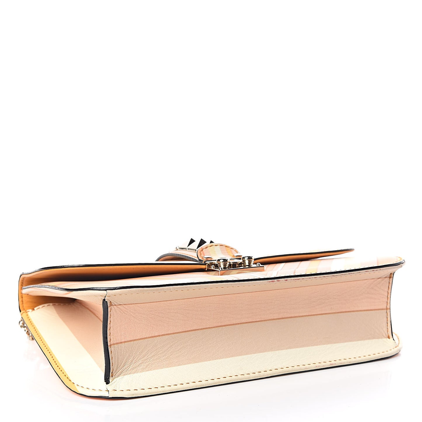 Vitello Native Couture 1975 Medium Glam Lock Rockstud Flap Mandarin Sorbet