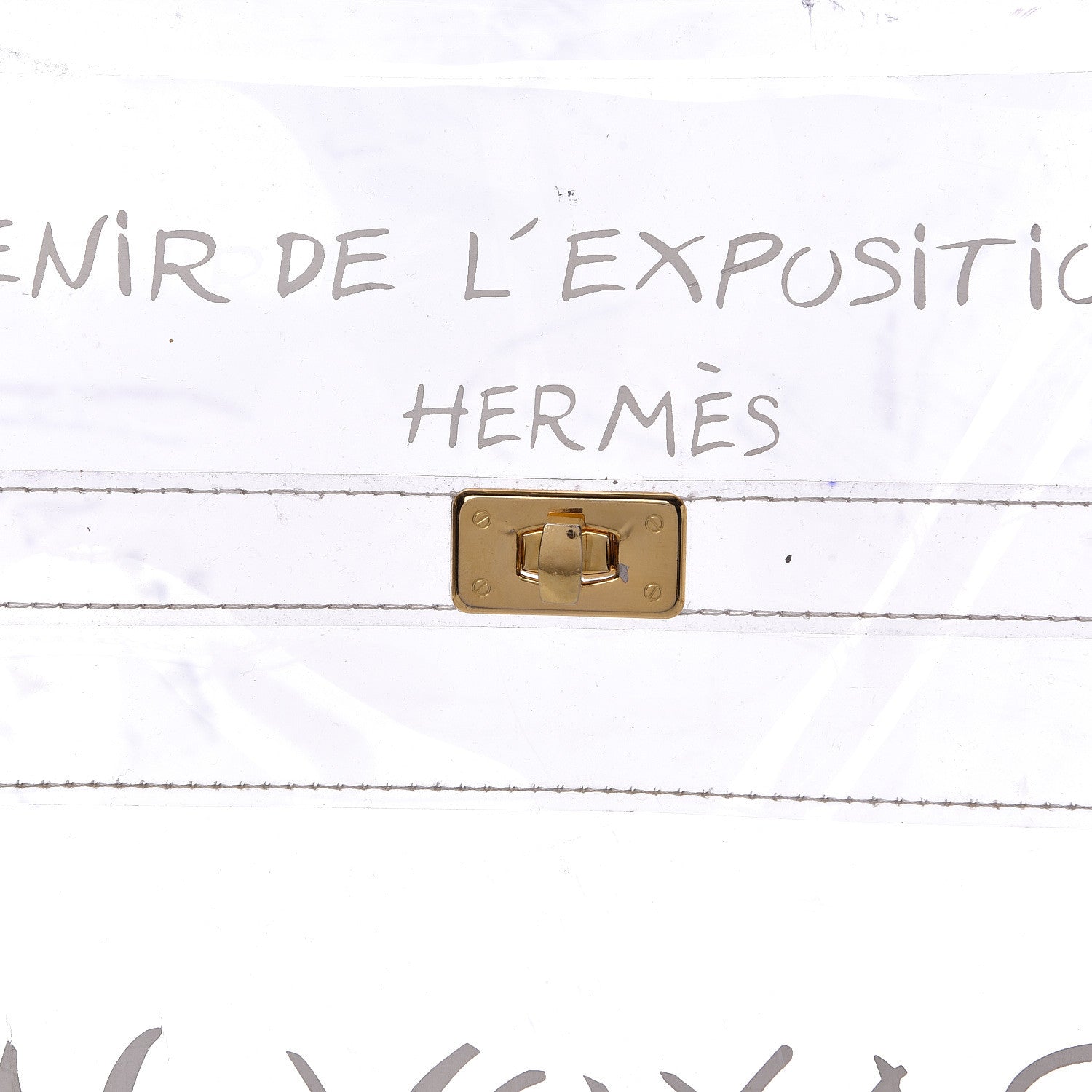 Hermes Vinyl Souvenir De L'Exposition Kelly Transparent 5 of 11