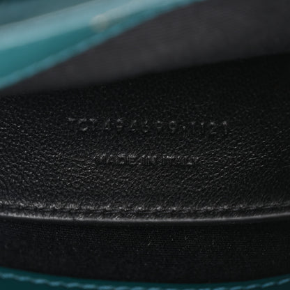 Saint Laurent Calfskin Y Quilted Monogram Small Loulou Chain Satchel Sea Turquoise 7 of 13