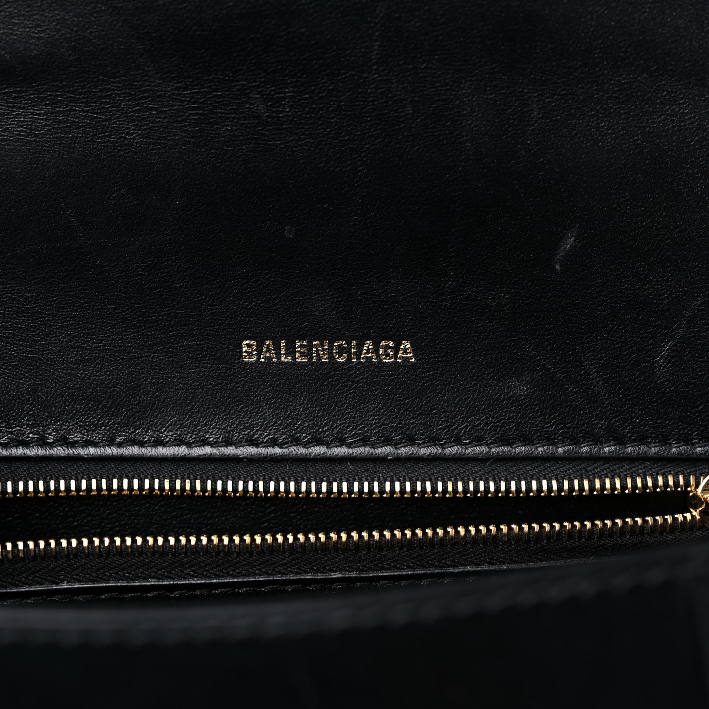 Shiny Box Calfskin Small Hourglass Top Handle Bag Black