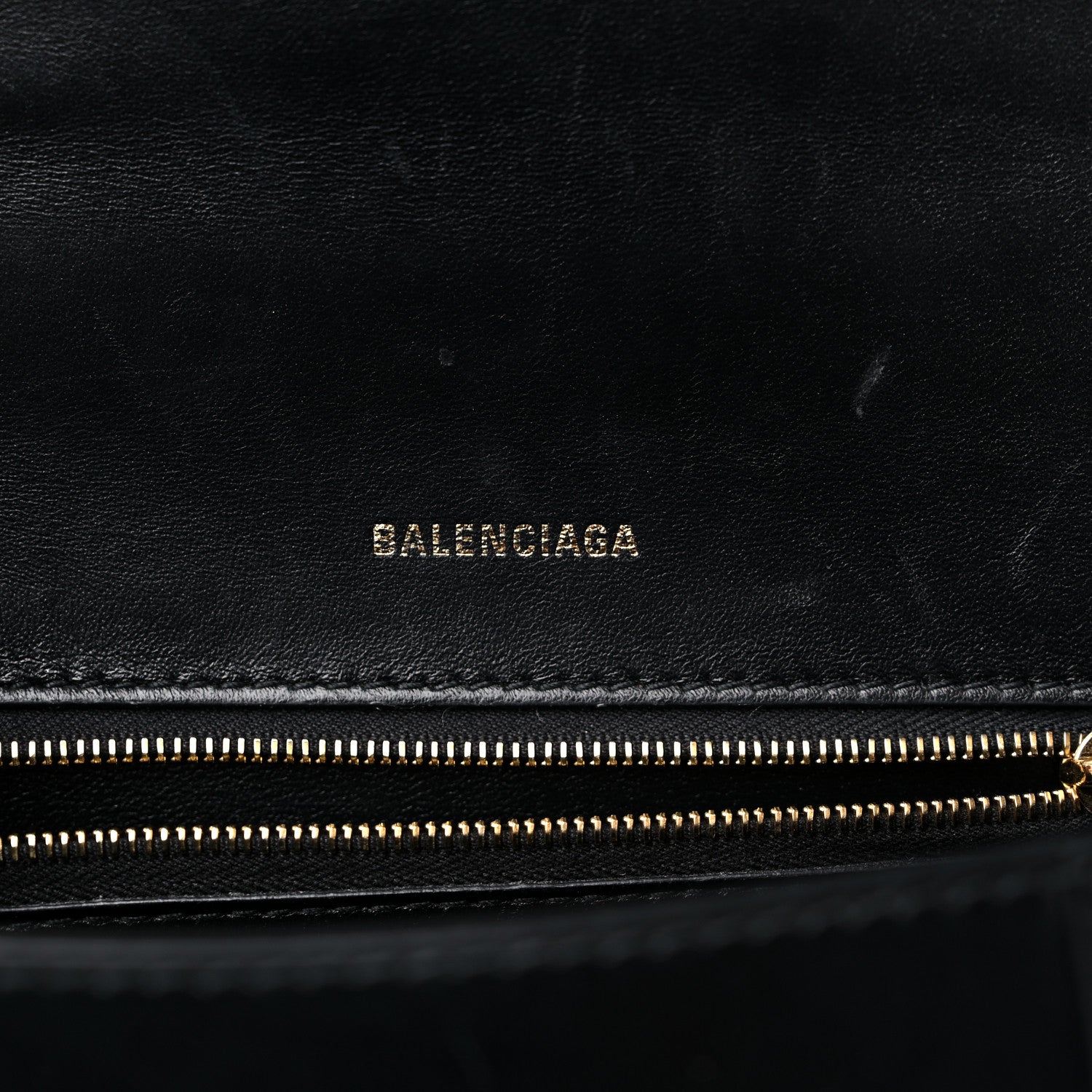 Balenciaga Shiny Box Calfskin Small Hourglass Top Handle Bag Black 6 of 14