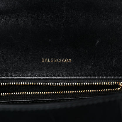 Balenciaga Shiny Box Calfskin Small Hourglass Top Handle Bag Black 6 of 14