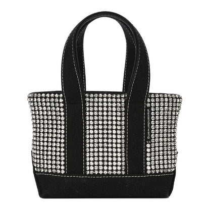 Alexander Wang Mesh Crystal Rhinestone Mini Cruiser Tote Black Silver 1 of 13