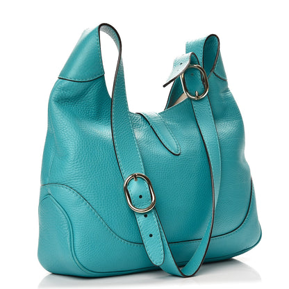 Gucci Calfskin Medium Jackie O Hobo Light Blue 3 of 12