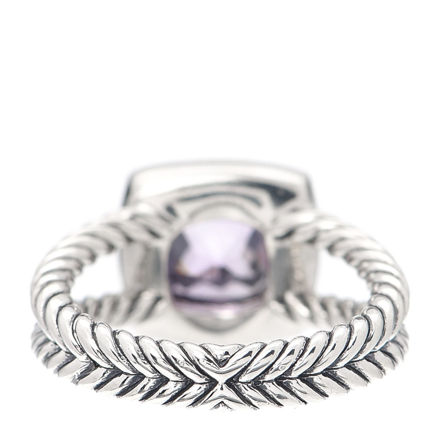 Sterling Silver Diamond Amethyst 7mm Petite Albion Ring 53 6.25