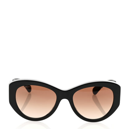 Chanel Acetate Butterfly Large CC Sunglasses 5492 Black 2 of 8
