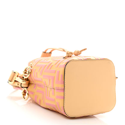 Fendi Vitello Liberty F is Fendi Bi-Color FF 1974 Embossed Mini Mon Tresor Bucket Bag Savana Lollypop 4 of 8