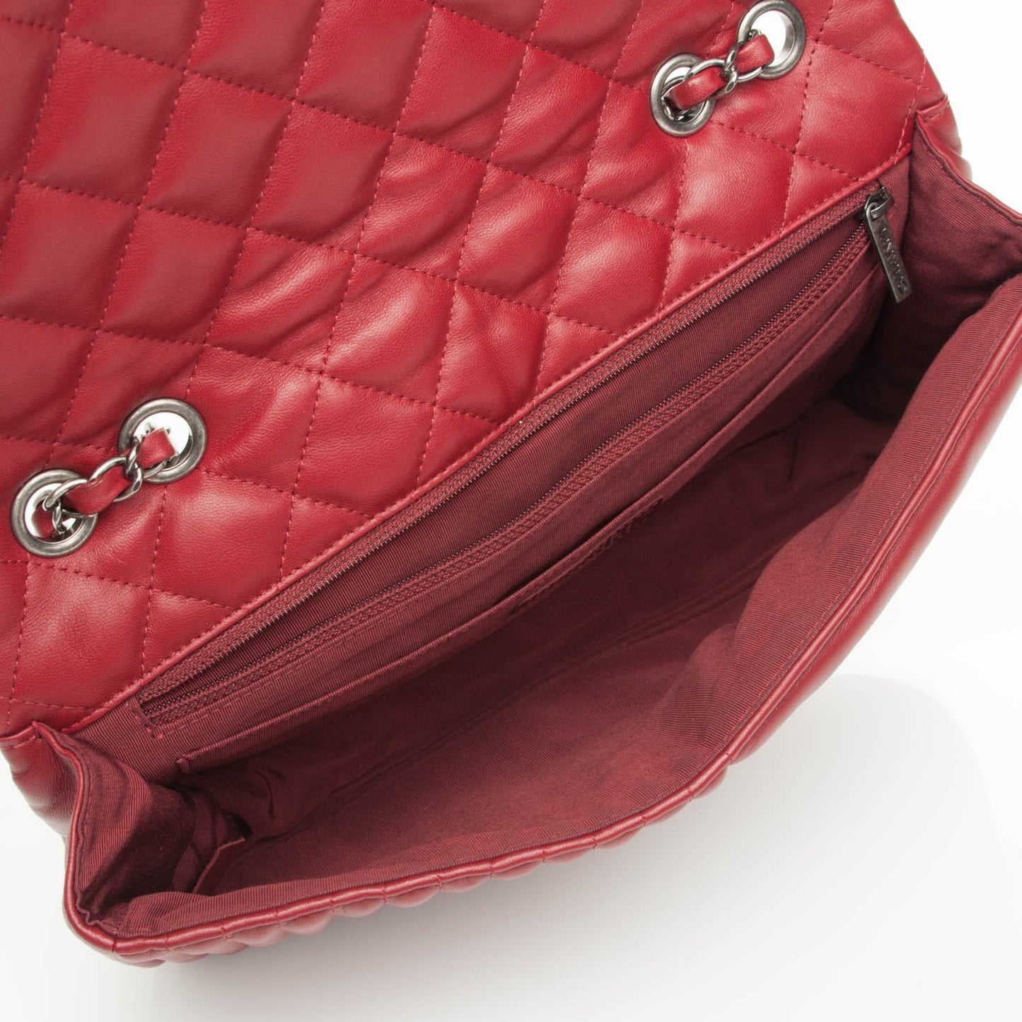 Lambskin Quilted Jumbo Paris Dallas Single Flap Red