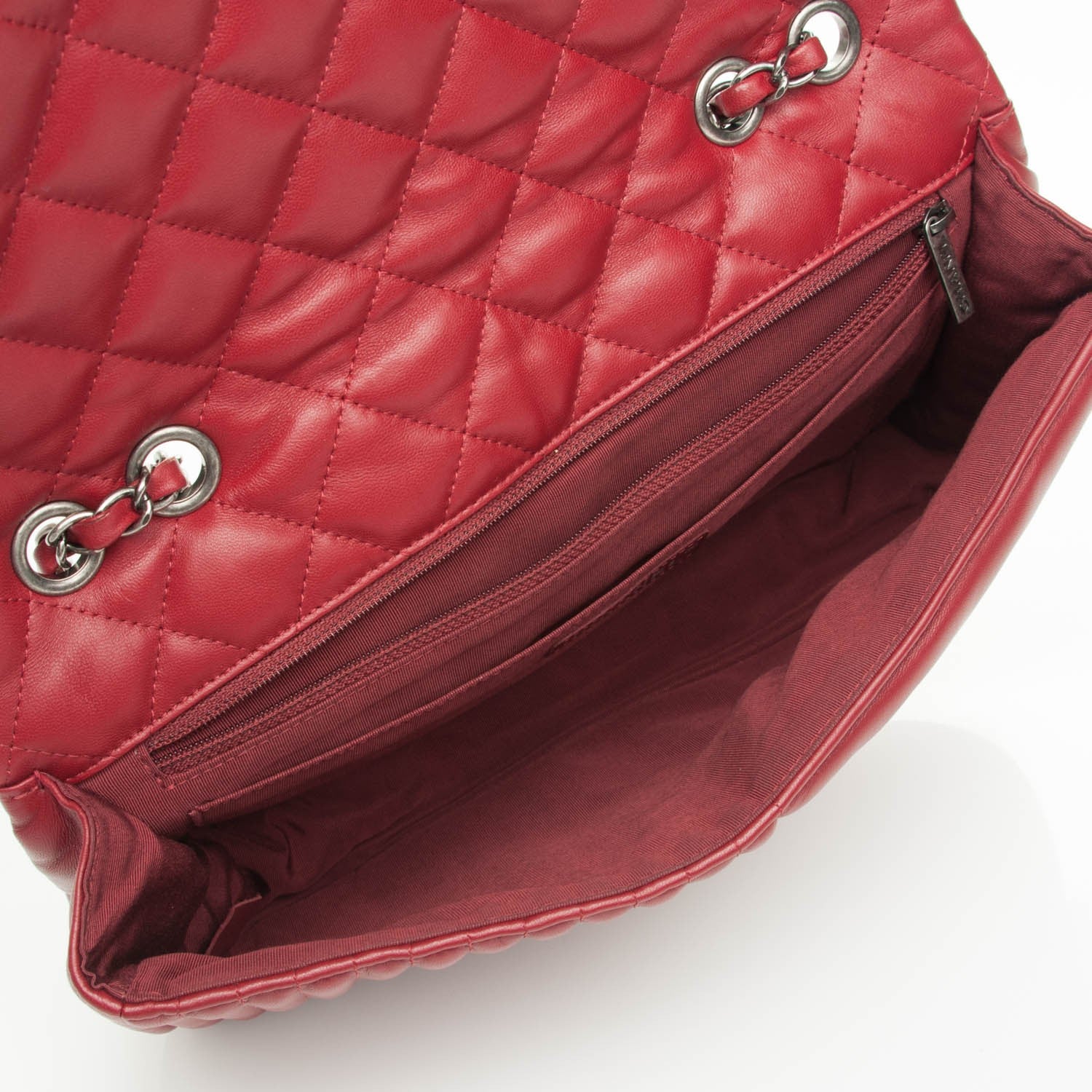 Chanel Lambskin Quilted Jumbo Paris Dallas Single Flap Red 6 of 14