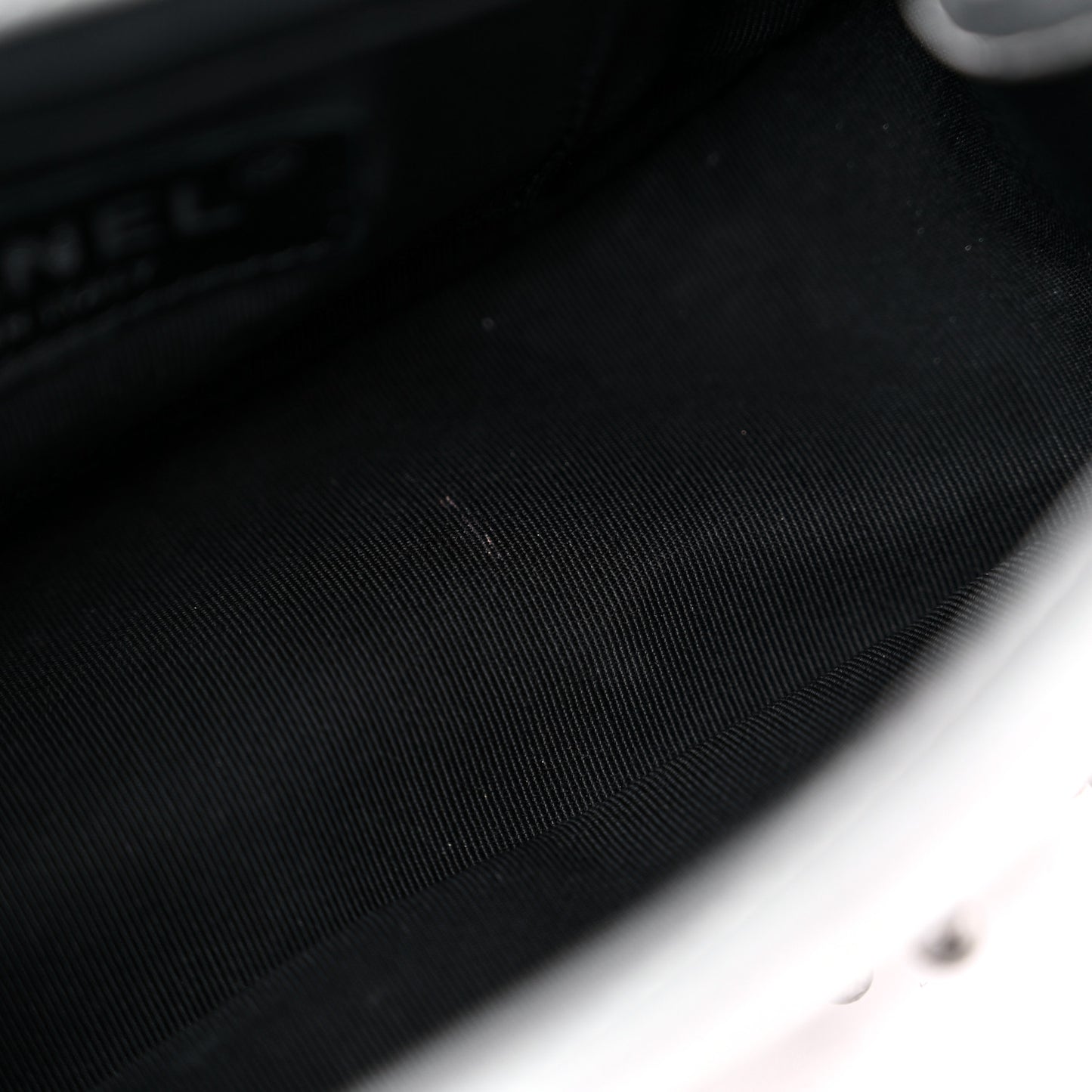 Metallic Lambskin Chevron Quilted Studded Extra Mini Flap Silver