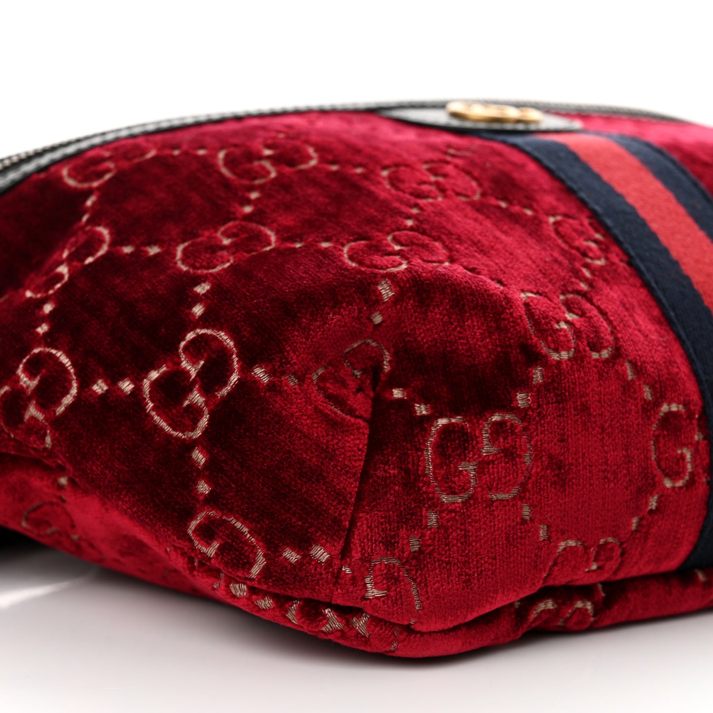 GG Monogram Velvet Belt Bag Red Cipria